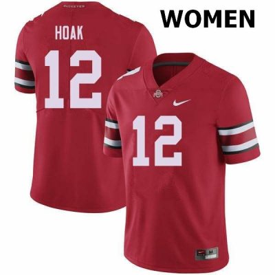 Women's Ohio State Buckeyes #12 Gunnar Hoak Red Nike NCAA College Football Jersey Increasing MPV0344VU